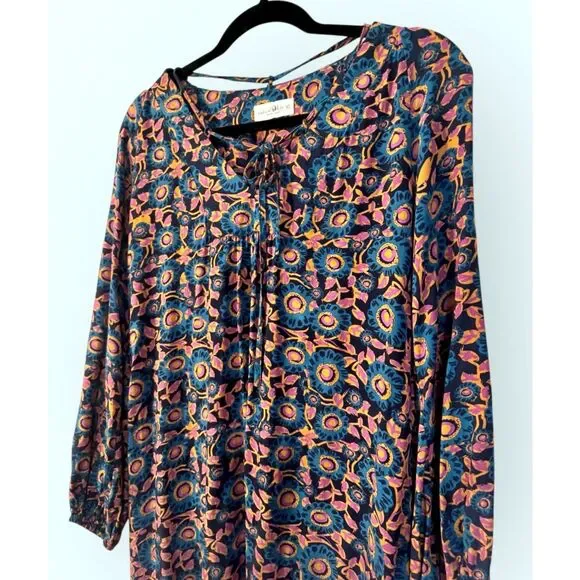 NATURAL LIFE Navy and Pink Floral Maxi Dress - Picture 6 of 13